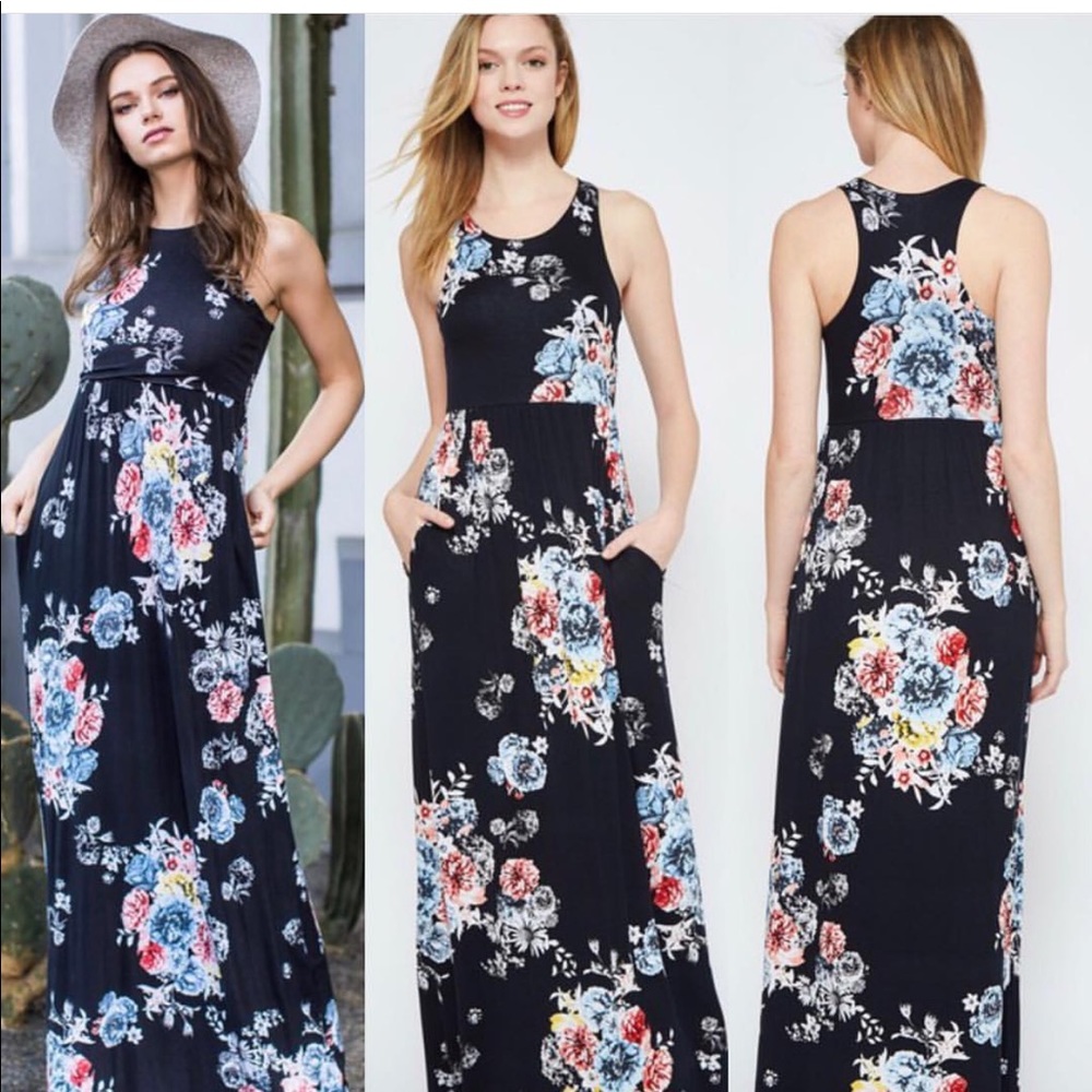Razorback Maxi Dress w/ Pockets! Brand New!